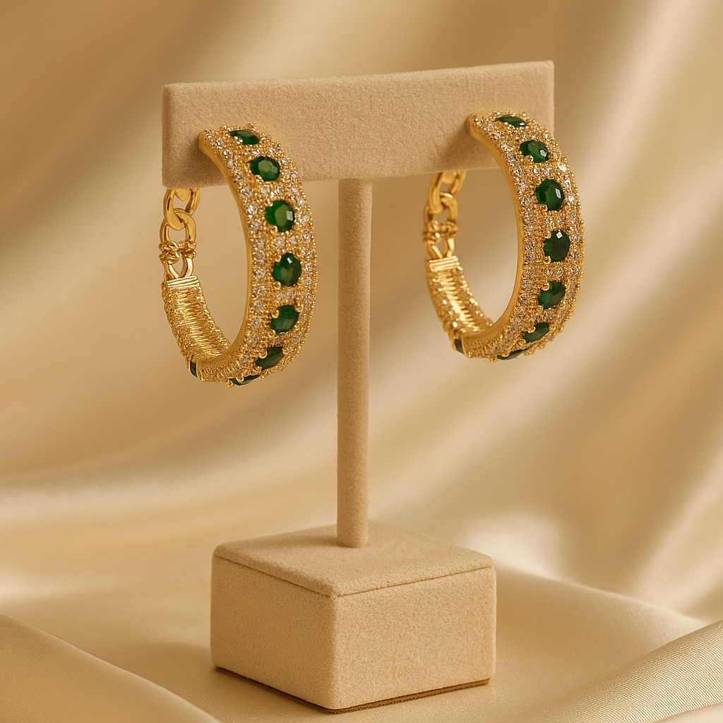 Emerald Royale Hoops