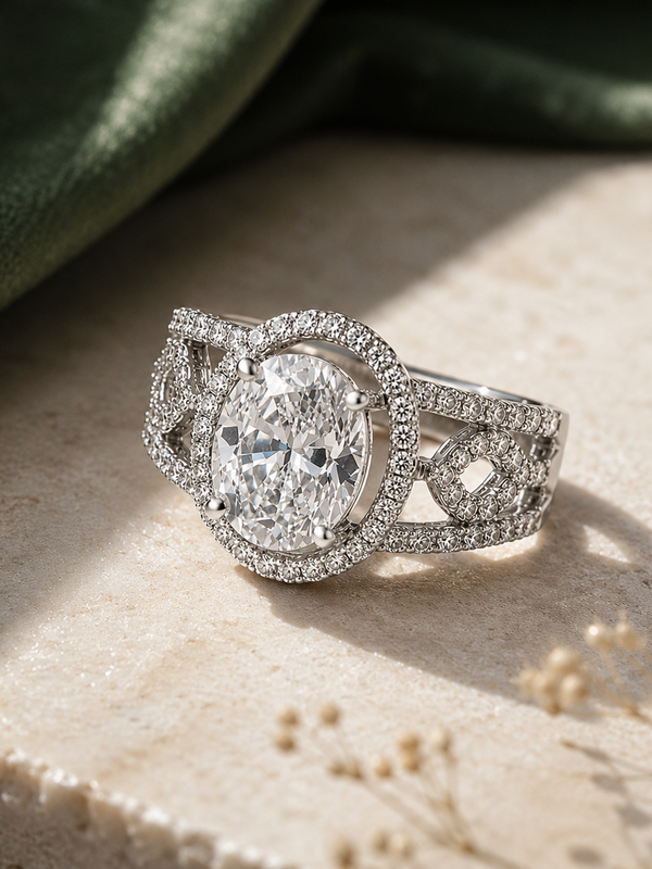 Celeste Oval Statement Ring