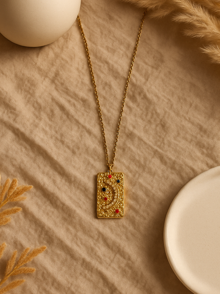 Celestial Mosaic Pendant Necklace