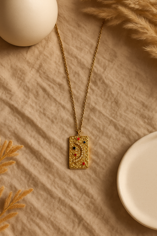Celestial Mosaic Pendant Necklace