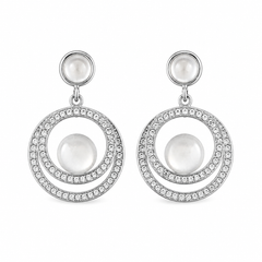 Lunar Pearl Orbit Earrings