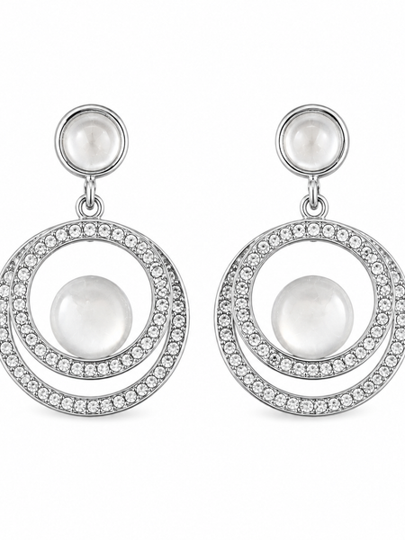 Lunar Pearl Orbit Earrings