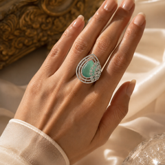 Aabshaar Mint Statement Ring