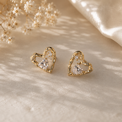 Amour Open Heart Stud Earrings