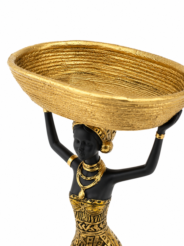The Golden Grace Basket Sculpture