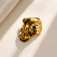 Nazar Muse Evil Eye Brooch - Gold