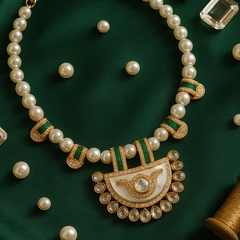 Abeer Pearl & Emerald Men’s Festive Necklace