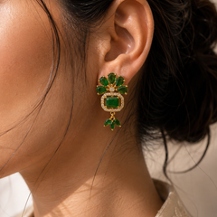 Aaranya Emerald Drop Earrings