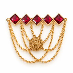 Rakt Sutra Chain Brooch