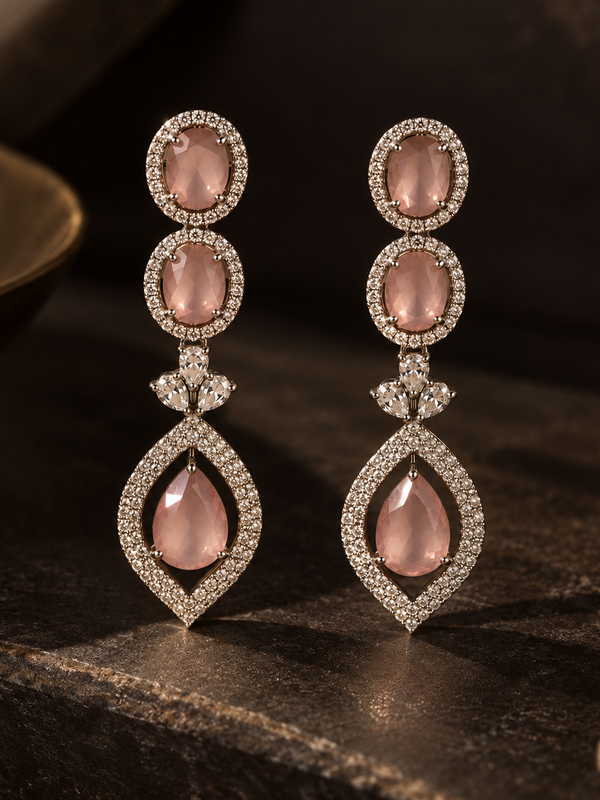 Aurelia Blush Drop Earrings