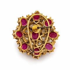 Mehr Ruby Kundan Stud Earrings