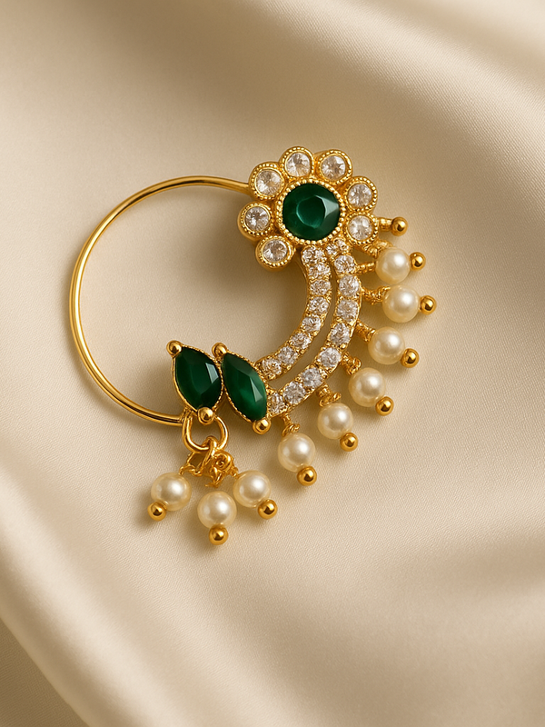 Emerald & Pearl Maharashtrian Nath