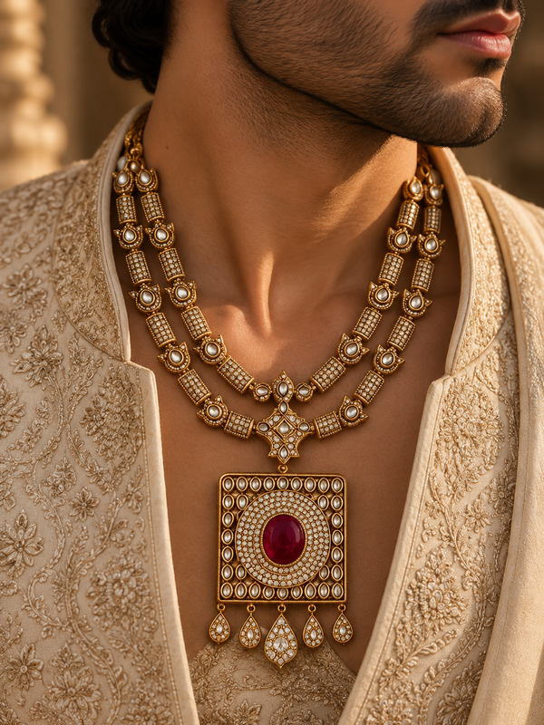 Ruhan Ruby Polki Men’s Haar