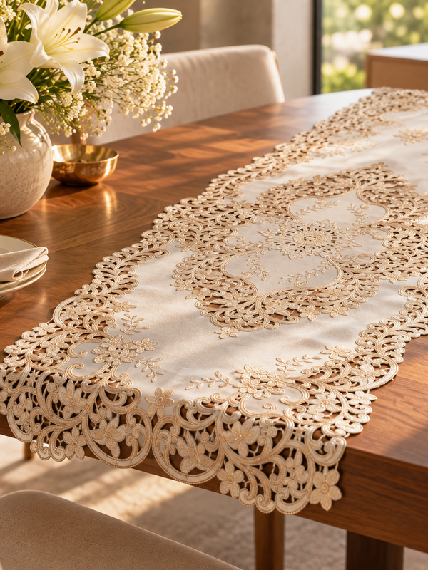 Meher Ornate Floral Table Runner