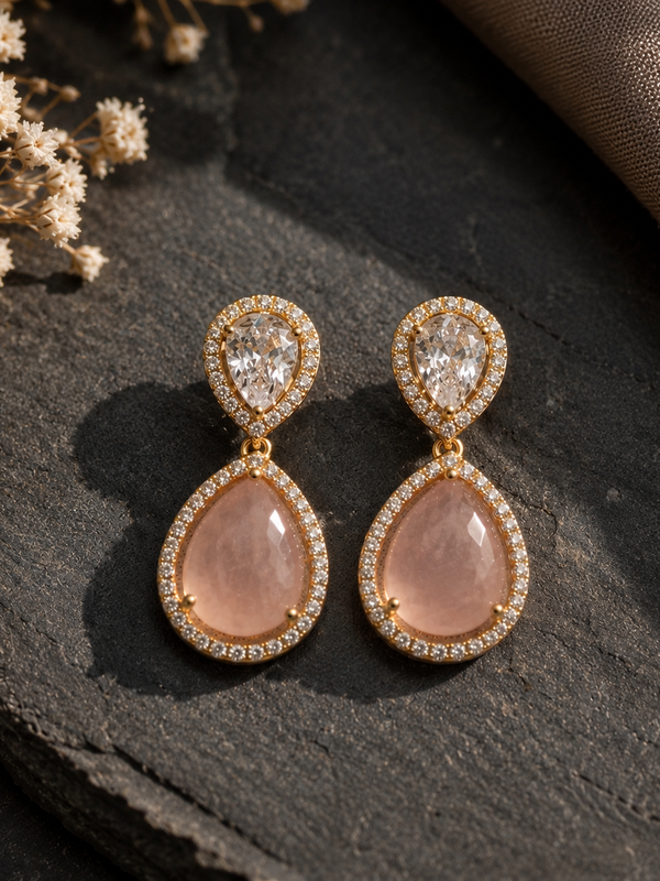 Gulnaar Blush Drop Earrings