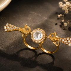 Mayura Two-Finger Statement Ring