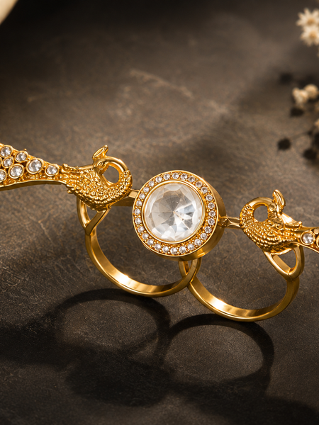 Mayura Two-Finger Statement Ring