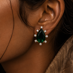 Emerald Solstice Statement Studs