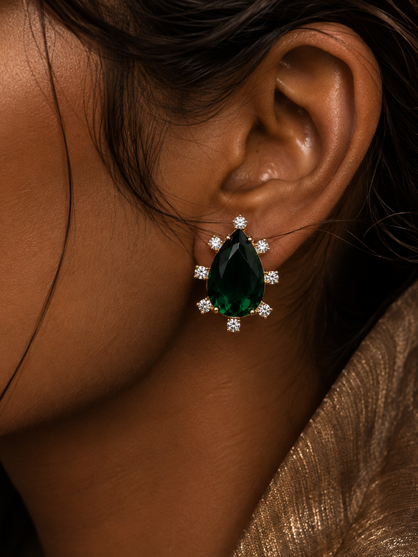 Emerald Solstice Statement Studs