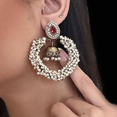 Aarohi Pearl Ember Earrings
