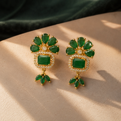 Aaranya Emerald Drop Earrings