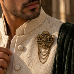 Rajvansh Royal Elephant Brooch