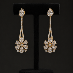 Celeste Crystal Linear Drop Earrings