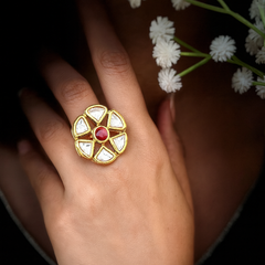 Kumud Kundan Ruby Ring