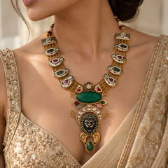 Simha Emerald Heritage Necklace Set