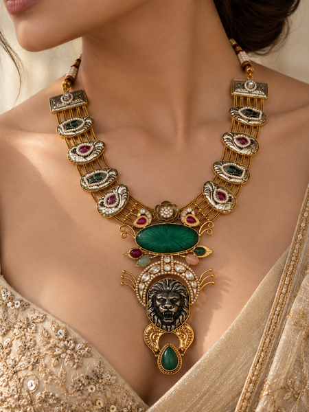 Simha Emerald Heritage Necklace Set