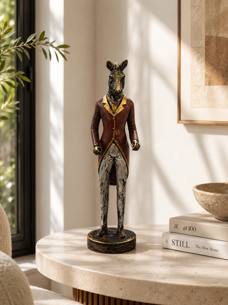 The Dapper Giraffe Gentleman Sculpture