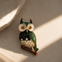 Athena Owl Brooch