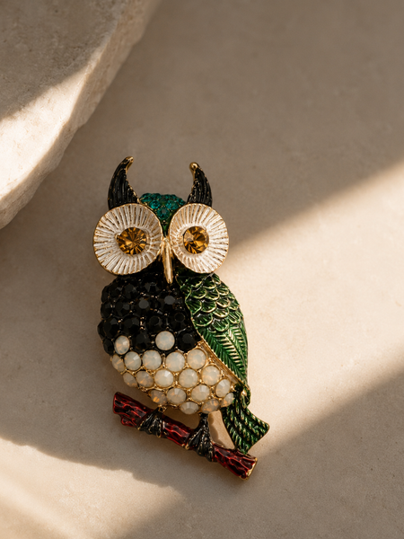 Athena Owl Brooch