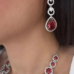 Rouge Cascade Diamond Necklace Set