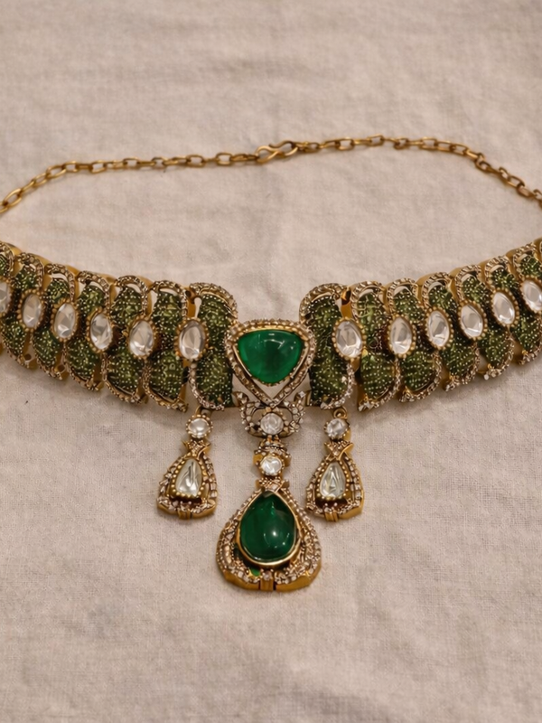 Emerald Noor Heritage Choker Set