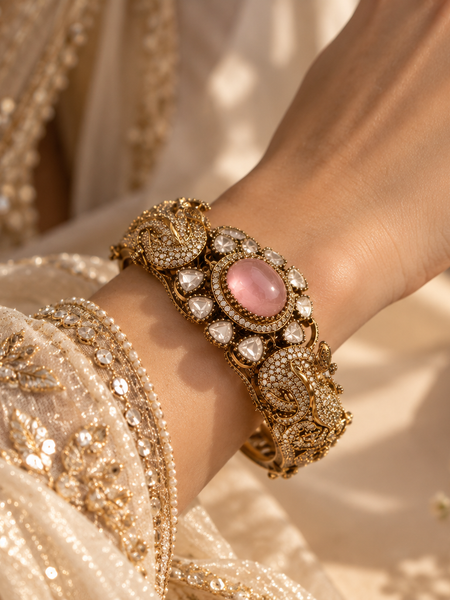 Gulrani Rose Kundan Heritage Kada