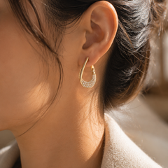 Luna Pavé Teardrop Hoops