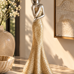 Noor – Poised Mirror Woman Sculpture