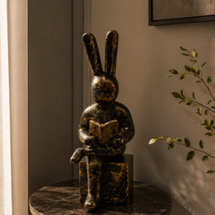 The Quiet Reader Rabbit Sculpture