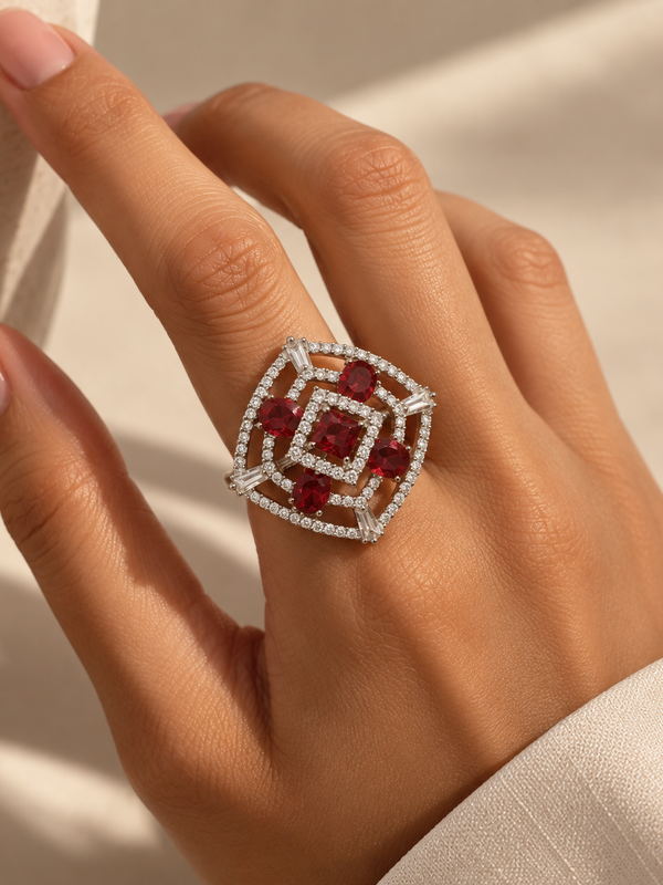 Ruby Aabha Statement Ring