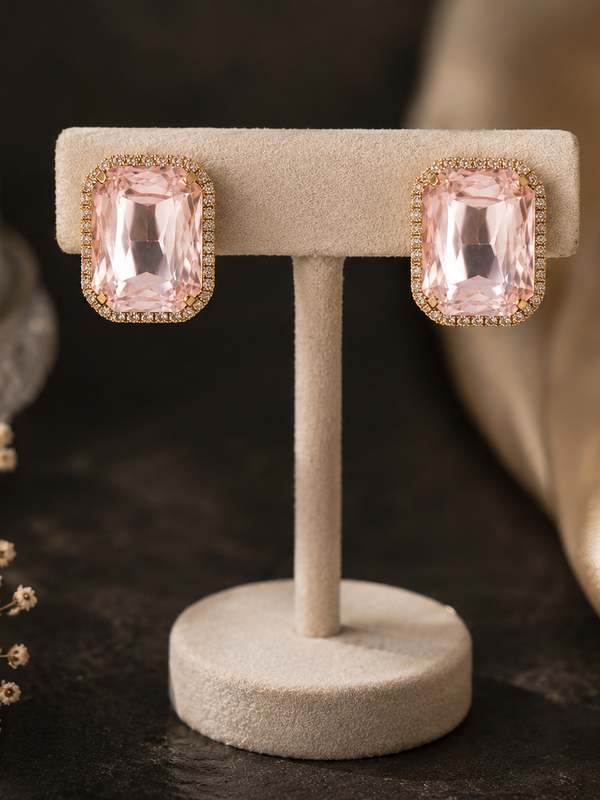 Blush Radiance Stud Earrings