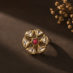 Noor Ruby Polki Ring