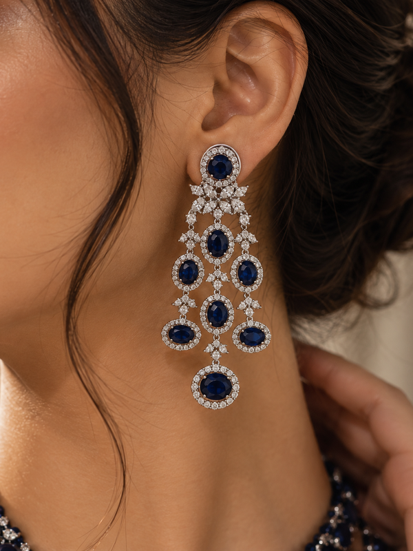 Neelam Cascade Jewellery Set