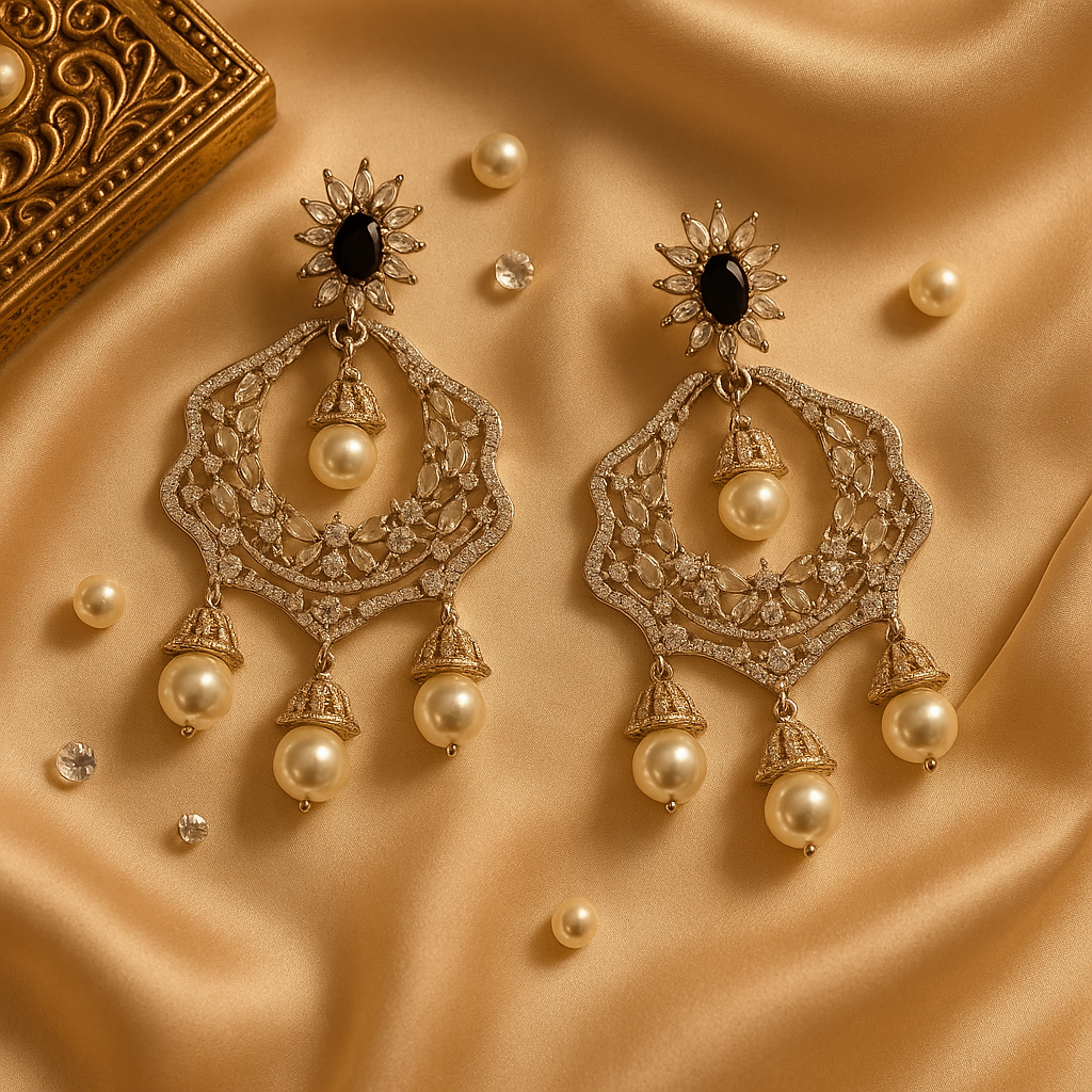Noor Jhumka Diamond Chandeliers
