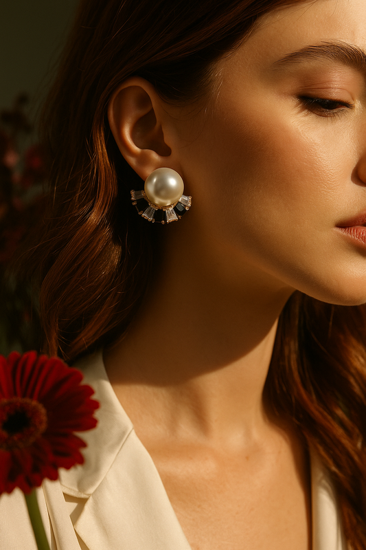 Noir Pearl Radiance Earrings