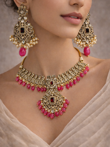 Ruby Meera Heritage Choker Set