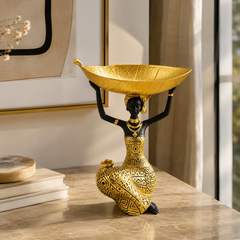 The Golden Gatherer Decorative Bowl Sculpture