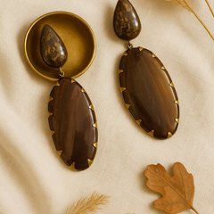 Aaral Earthstone Statement Earrings