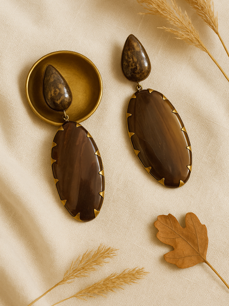 Aaral Earthstone Statement Earrings