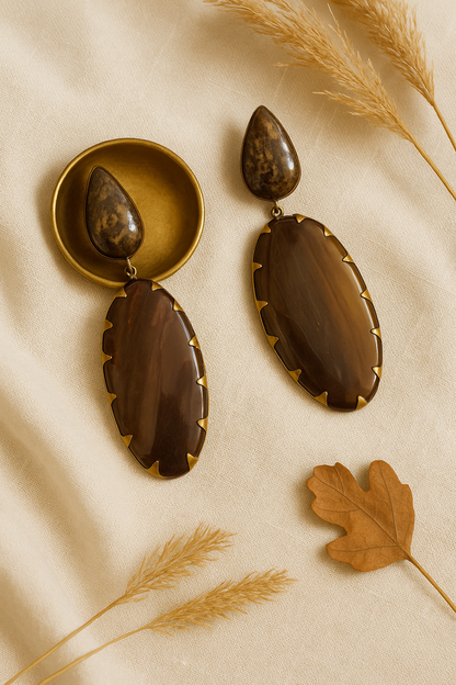 Aaral Earthstone Statement Earrings